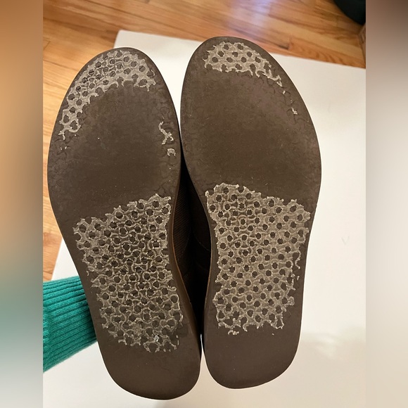 TOMS Brogue Canvas Oxford Shoes Lace up Wingtip Brown Casual Dress 9.5 - Picture 5 of 6